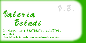 valeria beladi business card